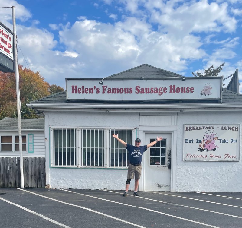 Clifford Murphy, Helen’s Famous Sausage House co-owner, stands in front of the original Smyrna location. Helen’s plans to open its third location this fall just west of Five Points near Lewes. SUBMITTED PHOTO